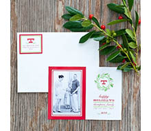 Elegant Wreath Printable Holiday Photo Card